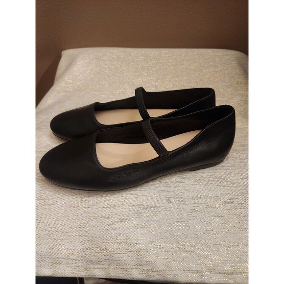 Everlane Shoes Everlane The Mary Jane Leather Flats Shoes Black